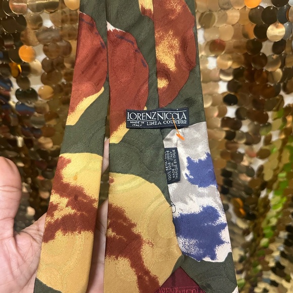 Multicolor Abstract Pattern Tie - Picture 3 of 4